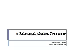 A Relational Algebra Processor