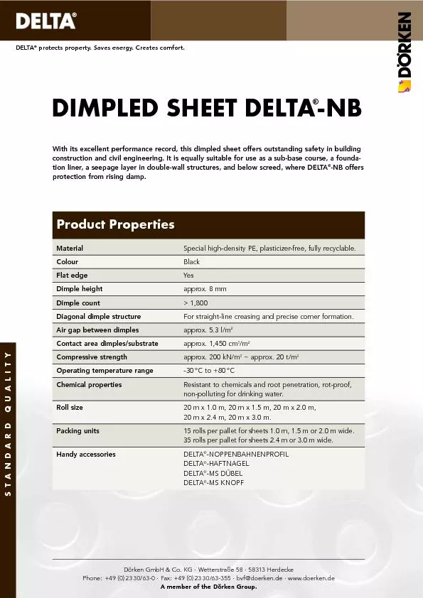 Dimpled sheet delta