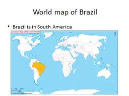 World map of Brazil