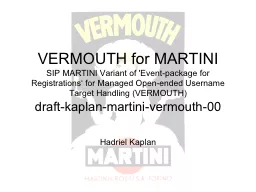 VERMOUTH for MARTINI
