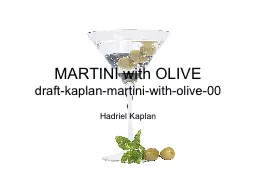 MARTINI with OLIVE