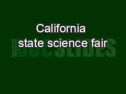 California state science fair