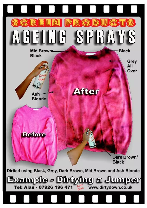 Screen products ageing sprays