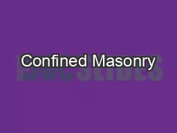 Confined Masonry