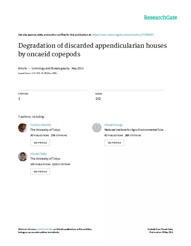 Degradation of discarded appendicularian houses by oncaeid copepods