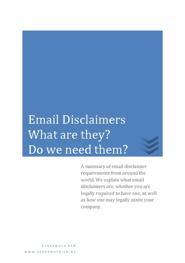 Email disclaimers what are they do we need them