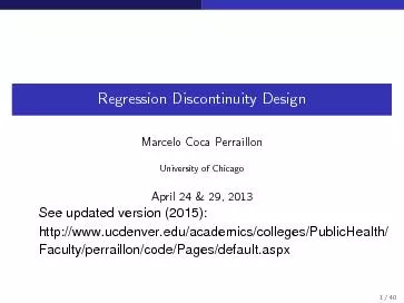 Regression discontinuity design