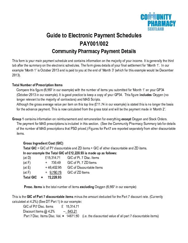 Guide to electronic Payment Schedules