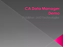 CA Data Manager      Demo