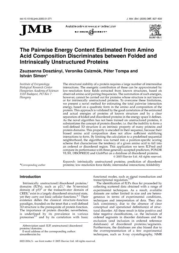 The Pairwise Energy Content Estimated from Aminoacid Composition Discriminates between