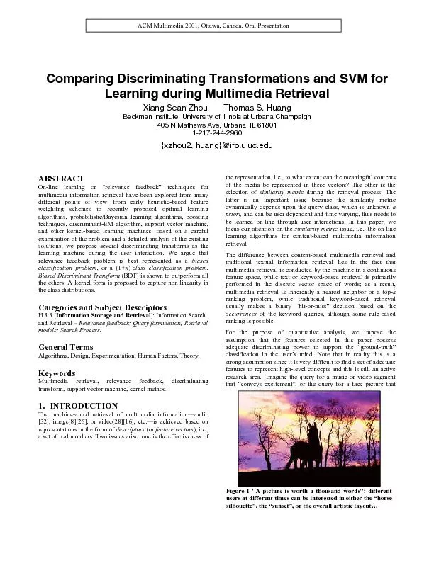 Comparing discriminating transformations and SVM for learning during multimedia retrieval