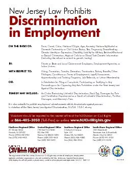New Jersey Law Prohibits discrimination in employment