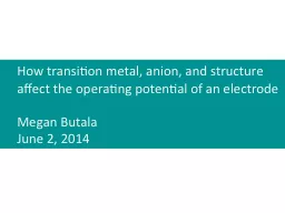 How transition metal, anion, and structure