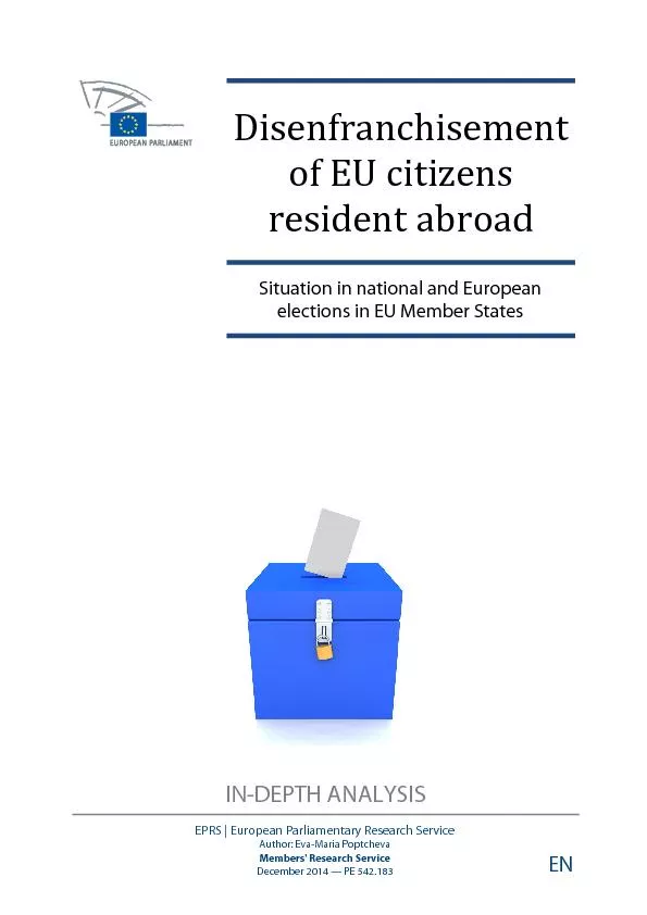 Disenfranchisement of EU citizens resident abroad