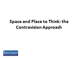 Space and Place to Think: the