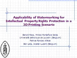 Applicability of Watermarking for Intellectual Property Rig