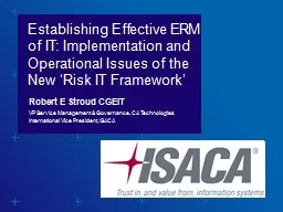 Establishing Effective ERM of IT: Implementation and Operat