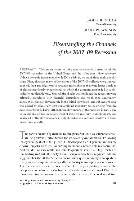 Disentangling the channels of the 2007-09 recession