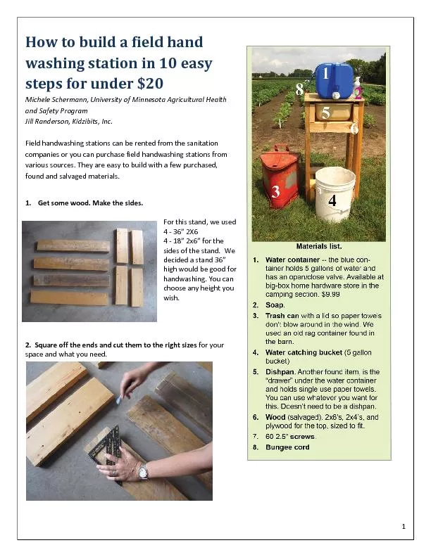 How to build a field hand washing station in 10 easy steps for under $20
