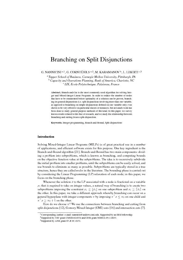 Branching on Split Disjunctions