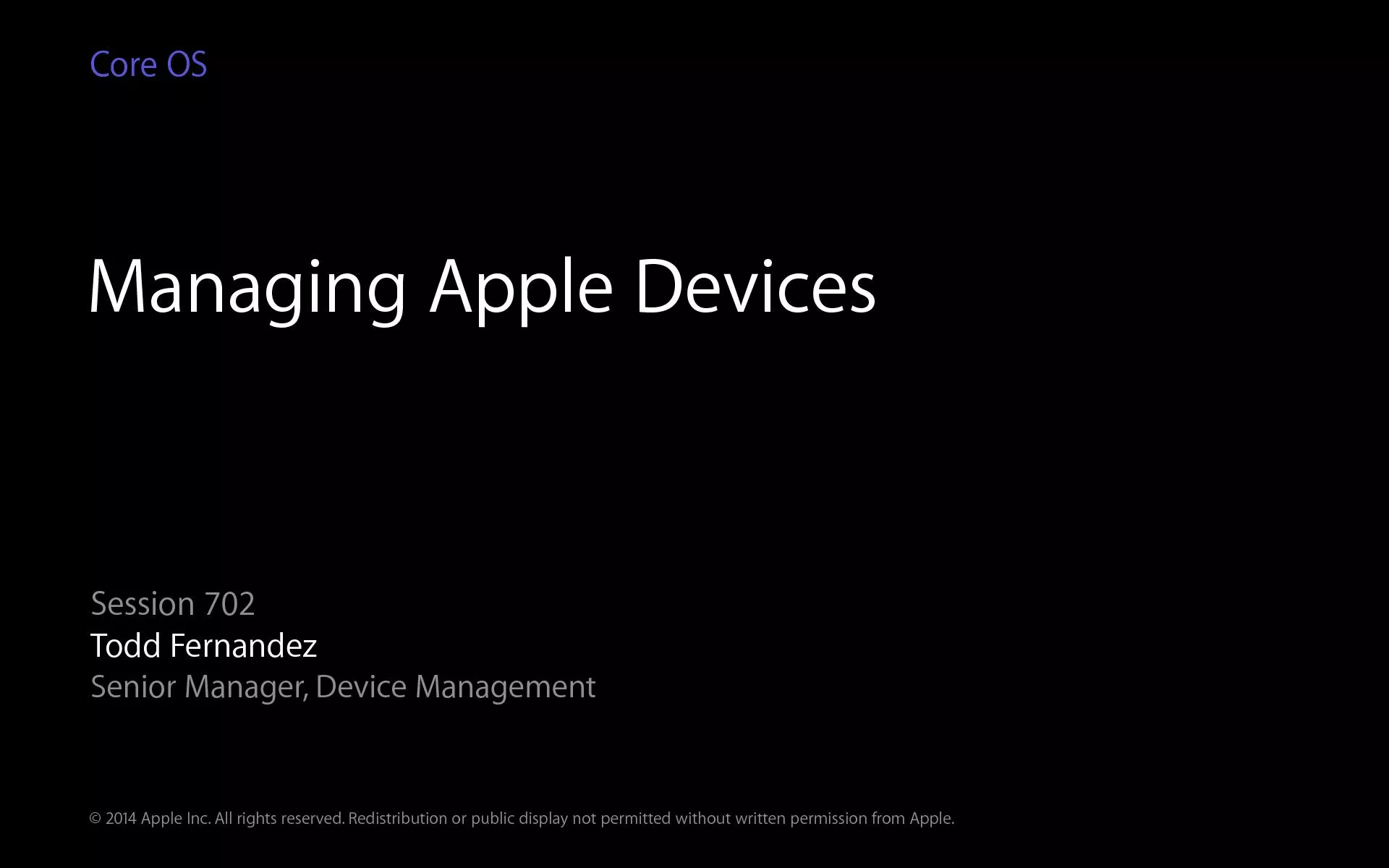 Managing apple devices