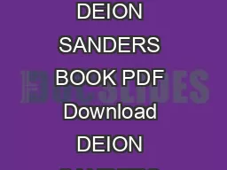 Read and Download Ebook Deion Sanders Book PDF at Online Ebook Library DEION SANDERS BOOK