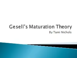 Gesell’s Maturation Theory