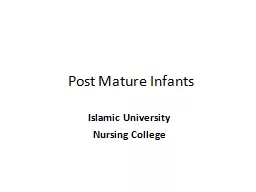 Post Mature Infants