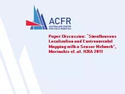 Paper Discussion: “Simultaneous Localization and Environm