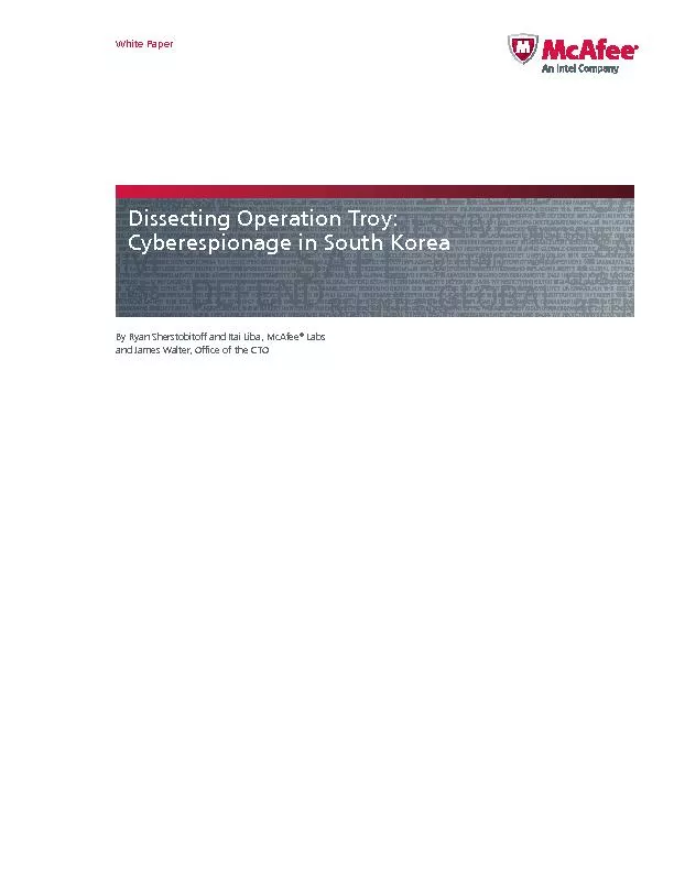 Dissecting Operation Troy cyberespionage in south korea