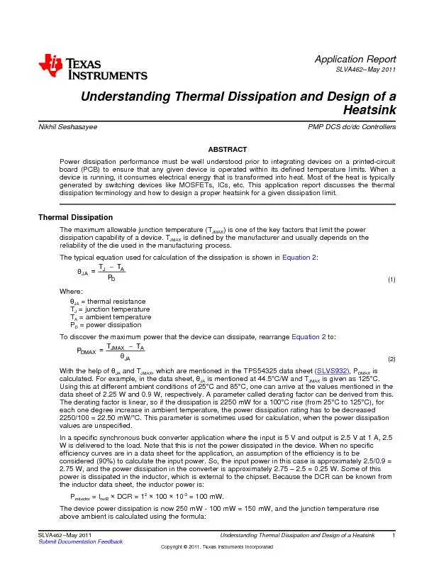 Understanding thermal dissipation and design of a heatsink