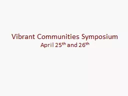 Vibrant Communities Symposium
