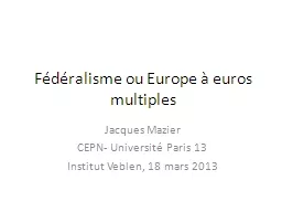 Fédéralisme ou Europe à euros multiples