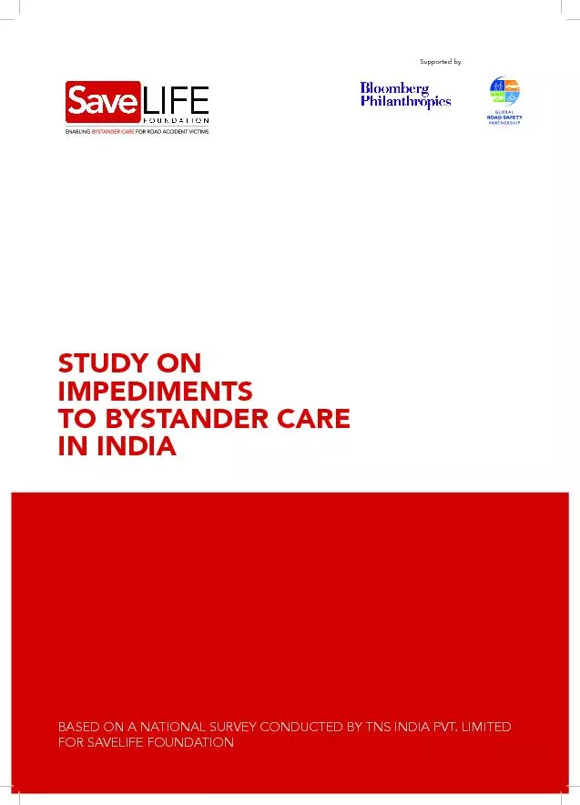 Study on impediments to bystander care in India