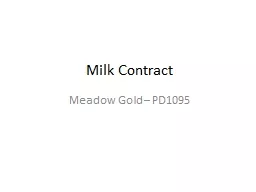 Milk Contract