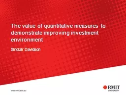 The value of quantitative measures to demonstrate improving