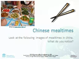 Chinese mealtimes