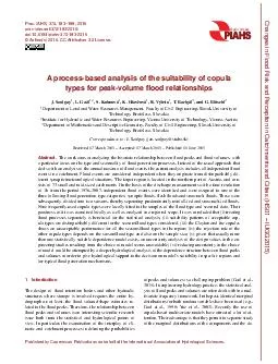 A process based analysis of the suitability of copula types for peak volume flood relationships