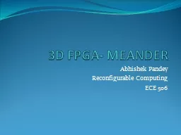 3D FPGA- MEANDER