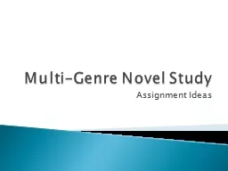 Multi-Genre Novel Study