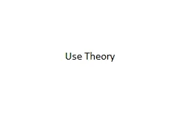 Use Theory