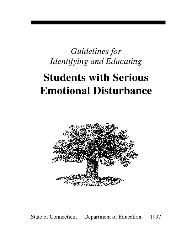 Guidelines for Identifying and Educating students with serious emotional disturbance