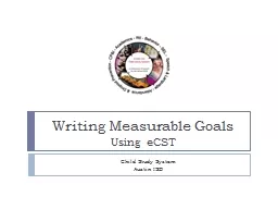 Writing Measurable Goals