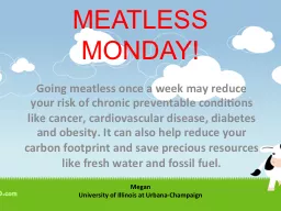 MEATLESS MONDAY!