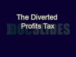 The Diverted Profits Tax