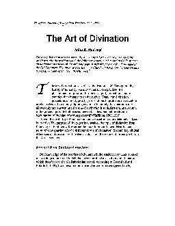 The art of divination