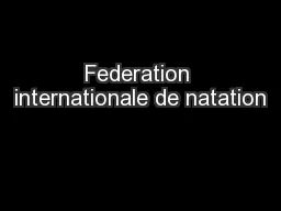 Federation internationale de natation