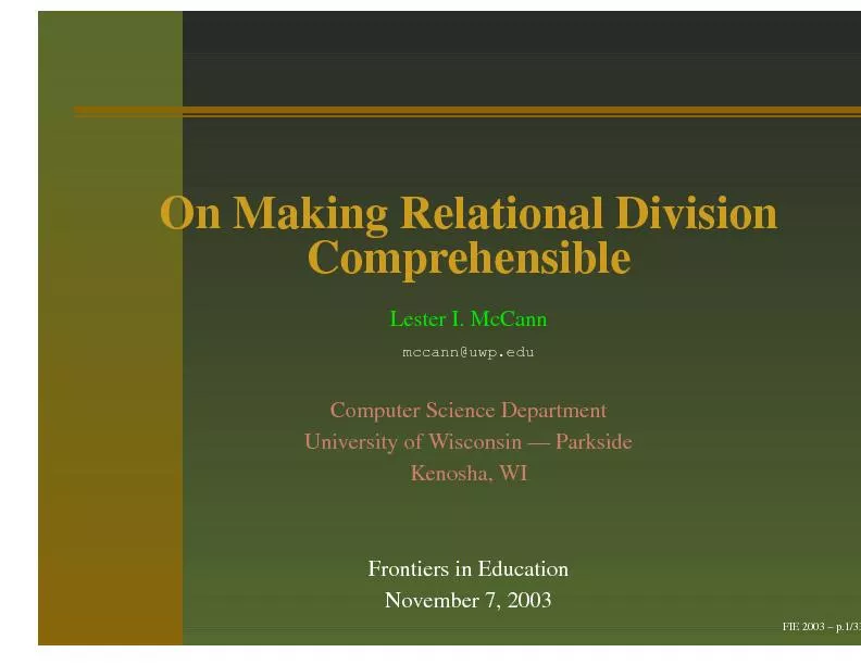On Making Relational Division Comprehensible