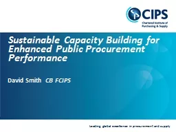 Sustainable Capacity Building for Enhanced Public Procureme