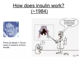 1 How does insulin work? (~1984)